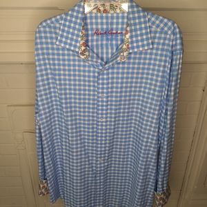 Robert Graham blue gingham button down